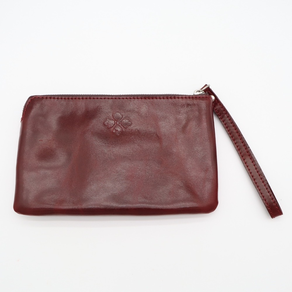 Patricia Nash Capri Wristlet Womens Oxblood Distressed Leather Wrist Wallet